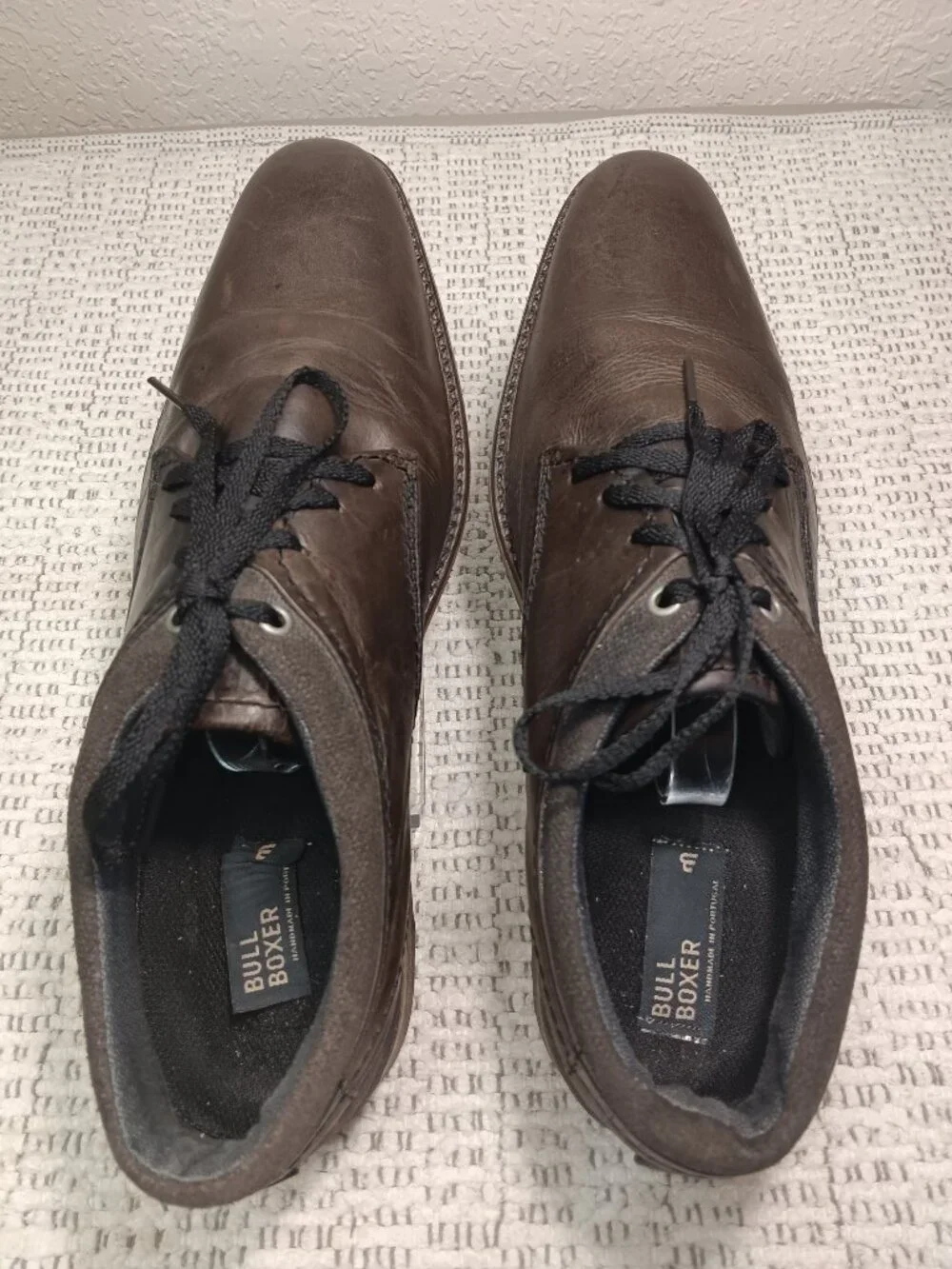 Bullboxer 'Jaspy' Men's Brown Leather Derby Shoes sz 9 US / 42 EU